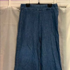 High Waisted Chambray Culottes